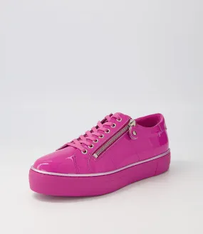 DJANGO & JULIETTE Froggy Fuchsia Patent Leather Sneakers