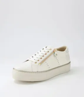 DJANGO & JULIETTE Froggy Ivory Patent Leather Sneakers