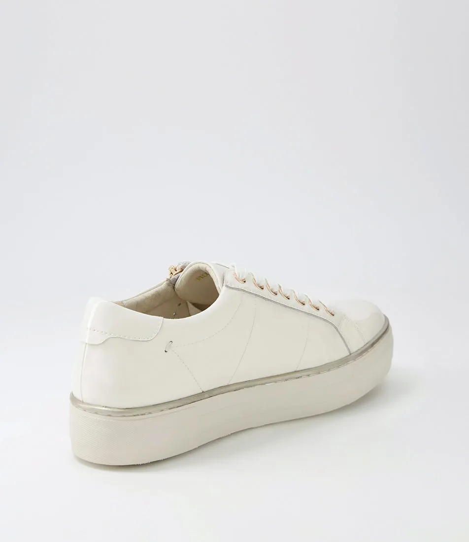 DJANGO & JULIETTE Froggy Ivory Patent Leather Sneakers