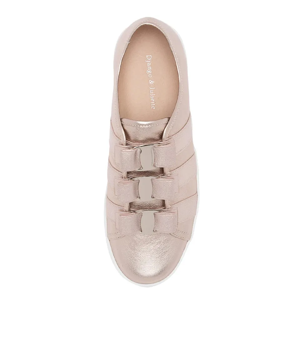 DJANGO & JULIETTE Labbit Platino White Sole Leather Sneakers