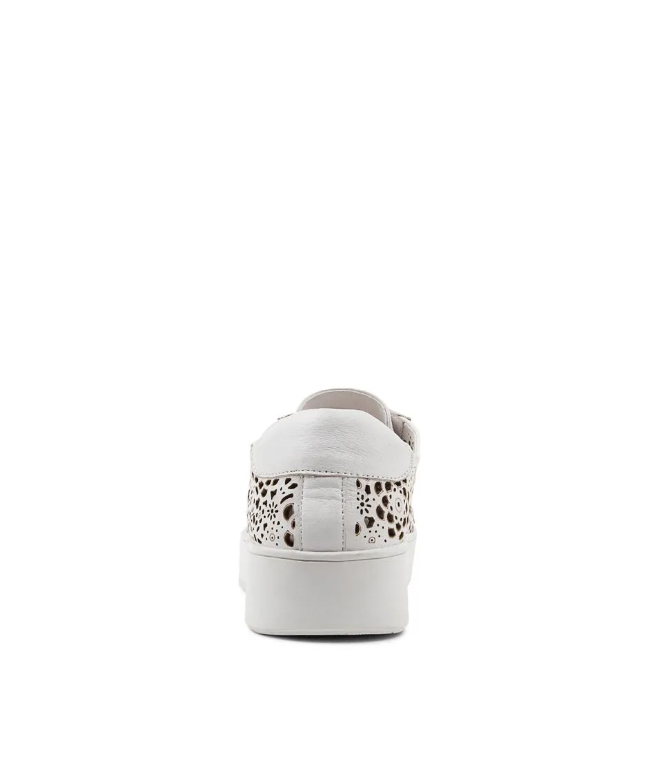 DJANGO & JULIETTE Lachi White Leather Sneakers Ws