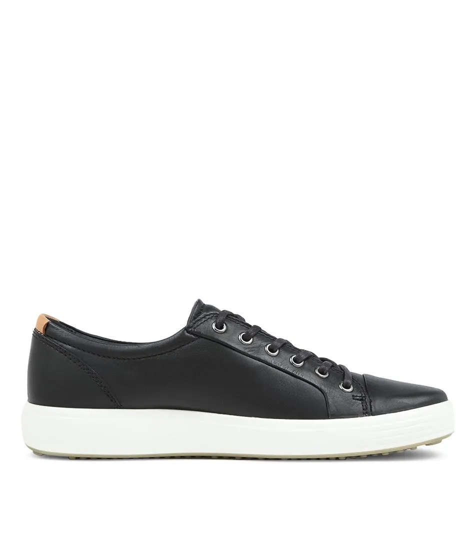 ECCO Soft 7 M Black Leather Sneakers