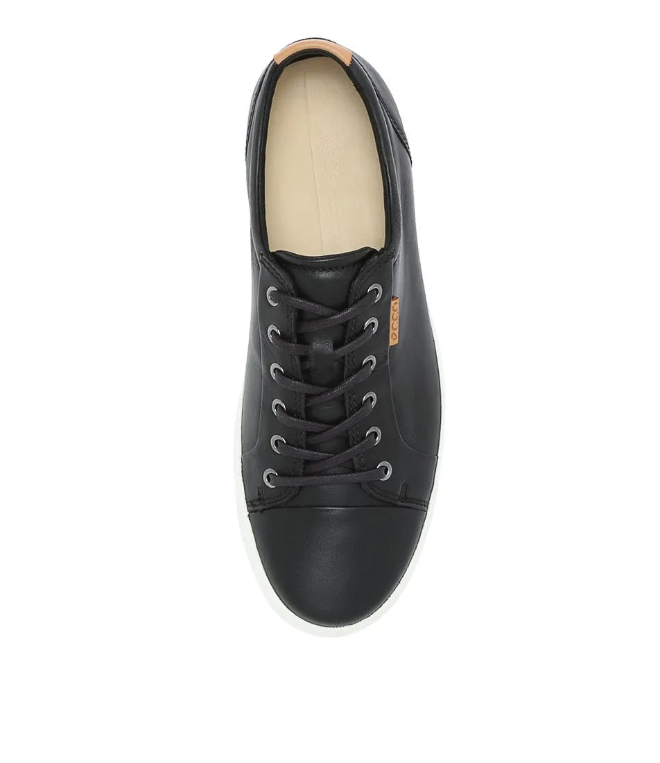 ECCO Soft 7 M Black Leather Sneakers