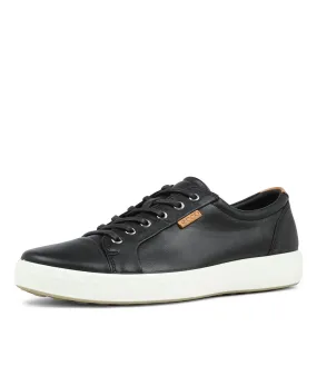 ECCO Soft 7 M Black Leather Sneakers