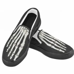 Elliz men's skeleton foot slip-on skater sneakers black soles