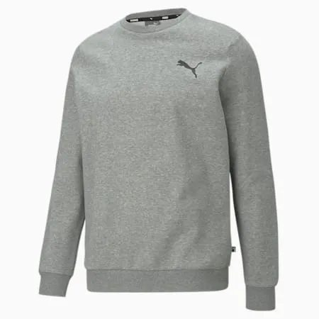 Essentials Small Logo Crew Neck Sweatshirt Men | Medium Gray Heather-Cat | PUMA SHOP ALL PUMA | PUMA 