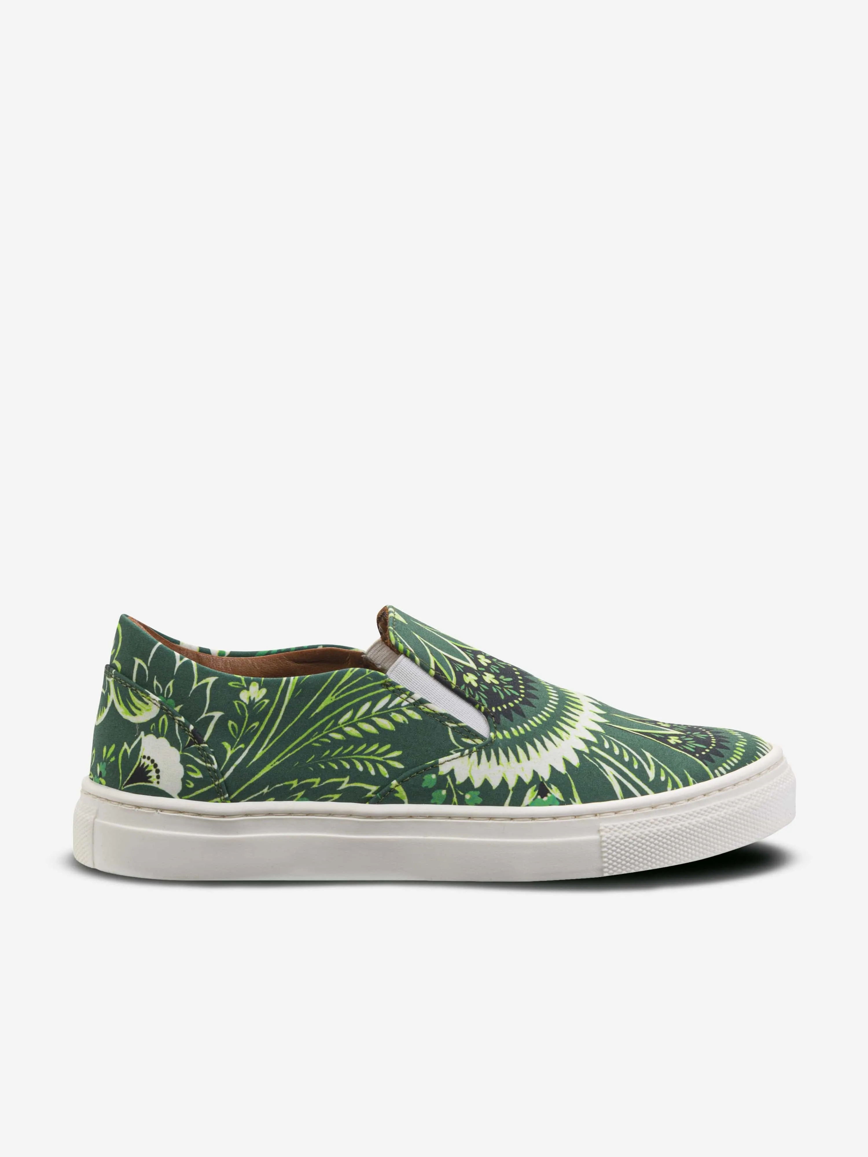 Etro Boys Floral Paisley Trainers in Green