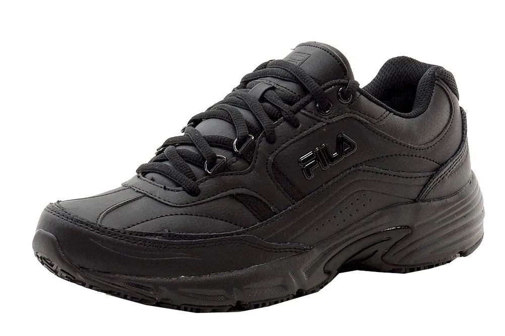 Fila Men's Memory Workshift Sneakers Slip Resistant Trainers Black Sz: 8.5W