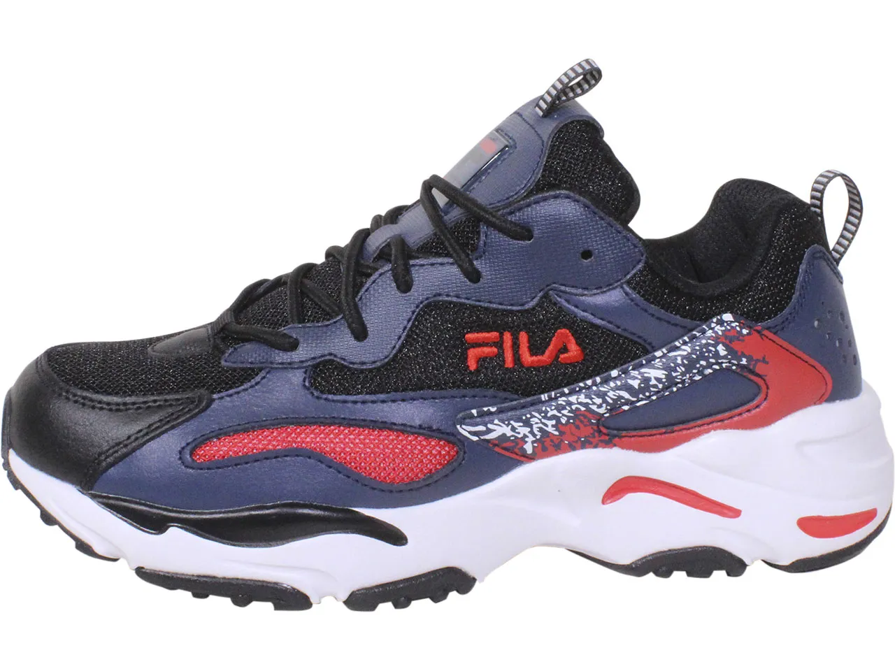 Fila Men's Ray-Tracer-2 Sneakers Black/White/DSBL Sz: 12 1RM01230