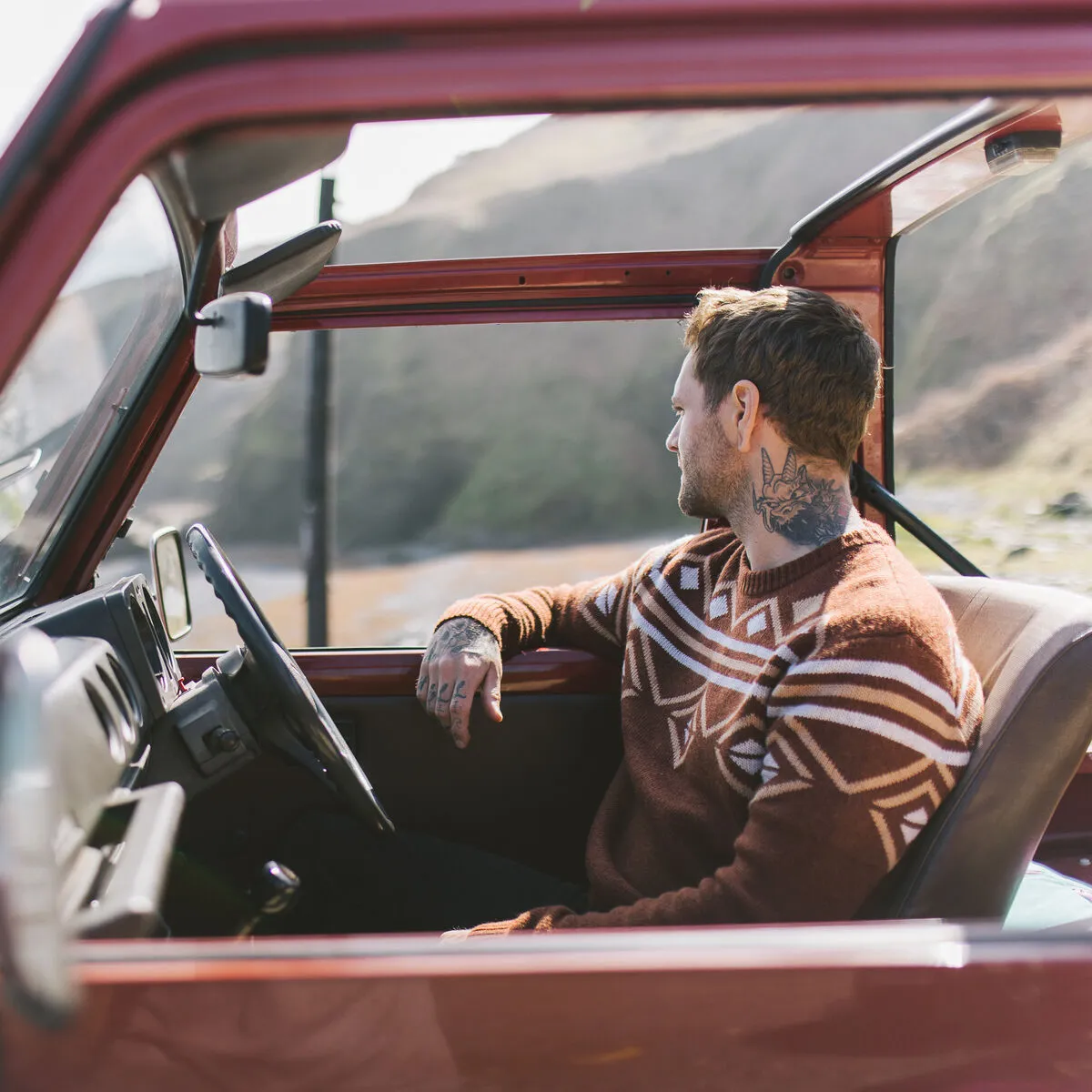 Fireside Knitted Jumper - Russet Brown