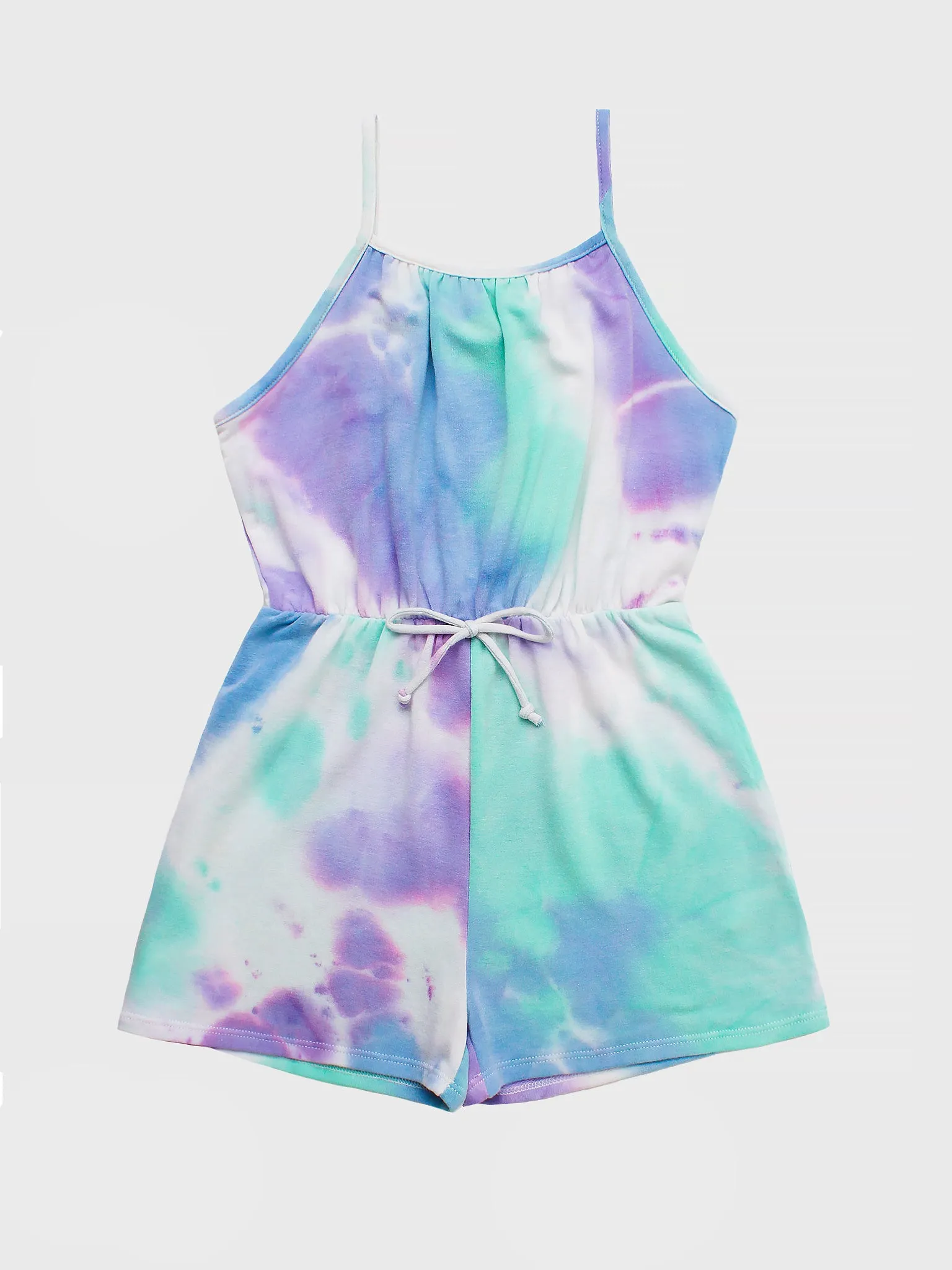     FOR ALL SEASONS  Girls' Tie-dye French Terry Romper    