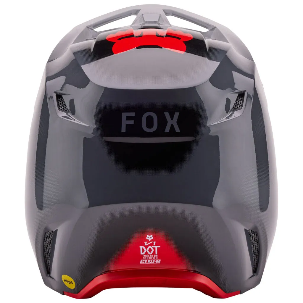 Fox - V1 Interfere Grey/Red Helmet