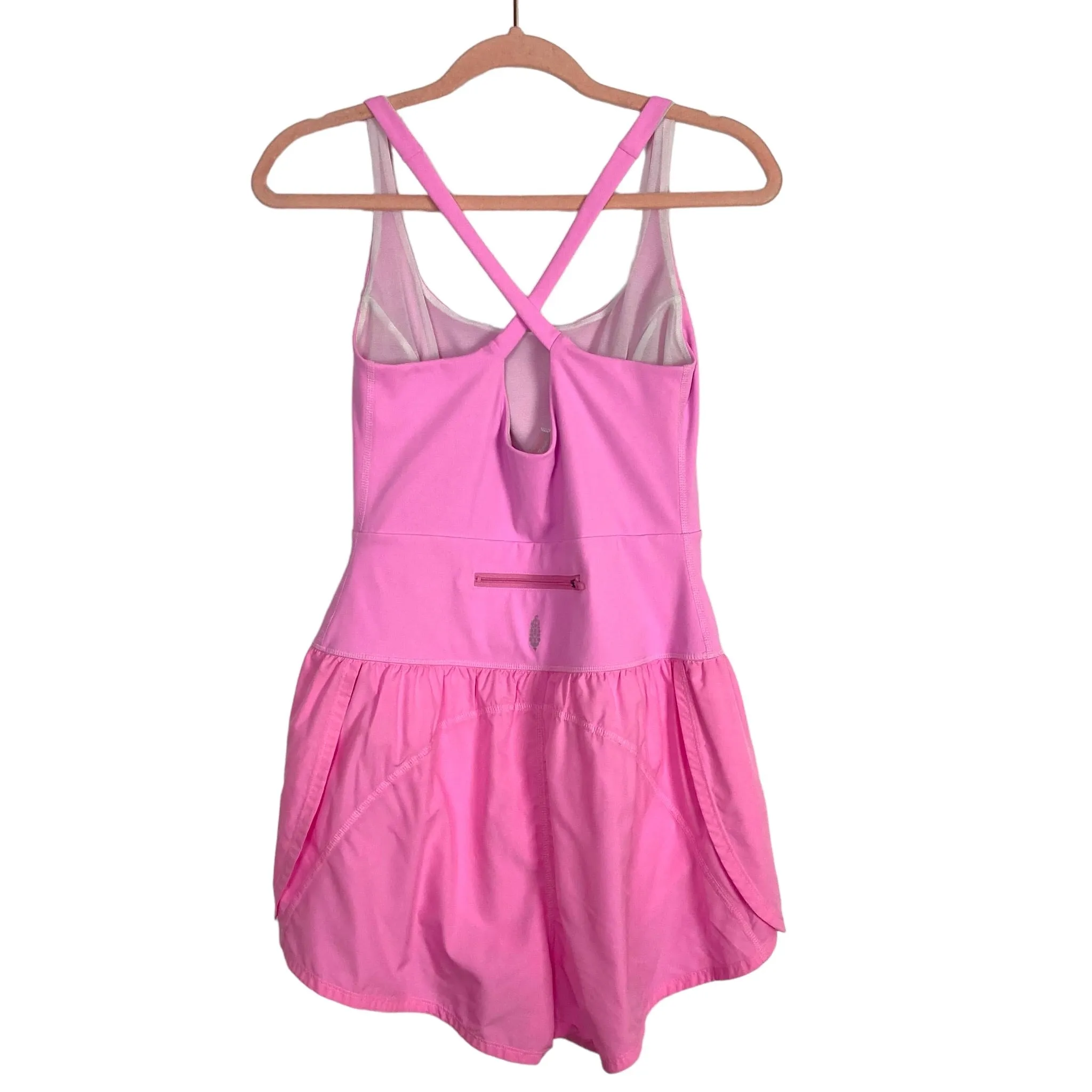 Free People Movement Pink Front Cutout Workout Romper- Size M