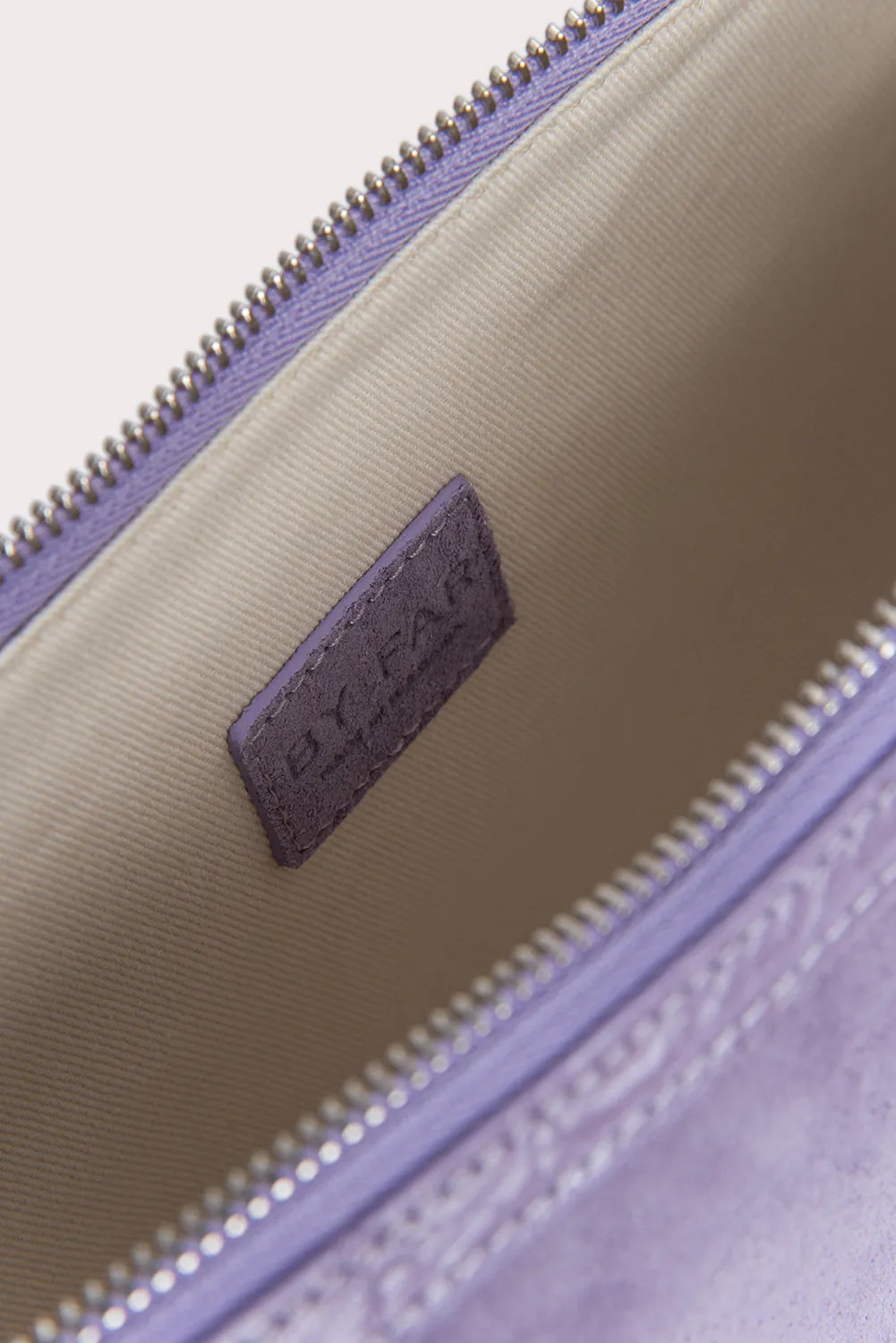 --Gib purple haze croco and suede leather bag-