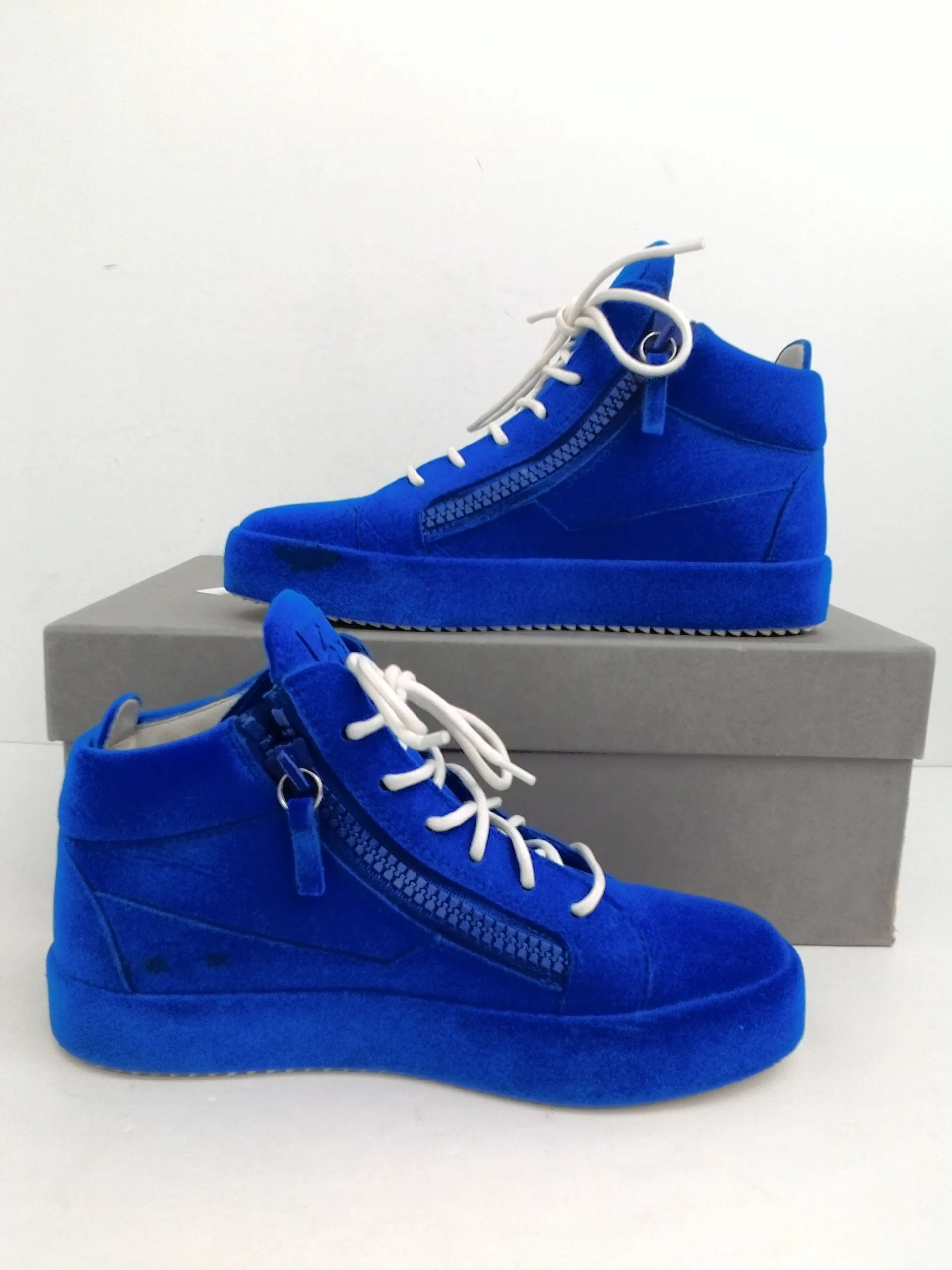 Giuseppe Zanotti Women's Sloane Blue High-top Sneakers Size 38