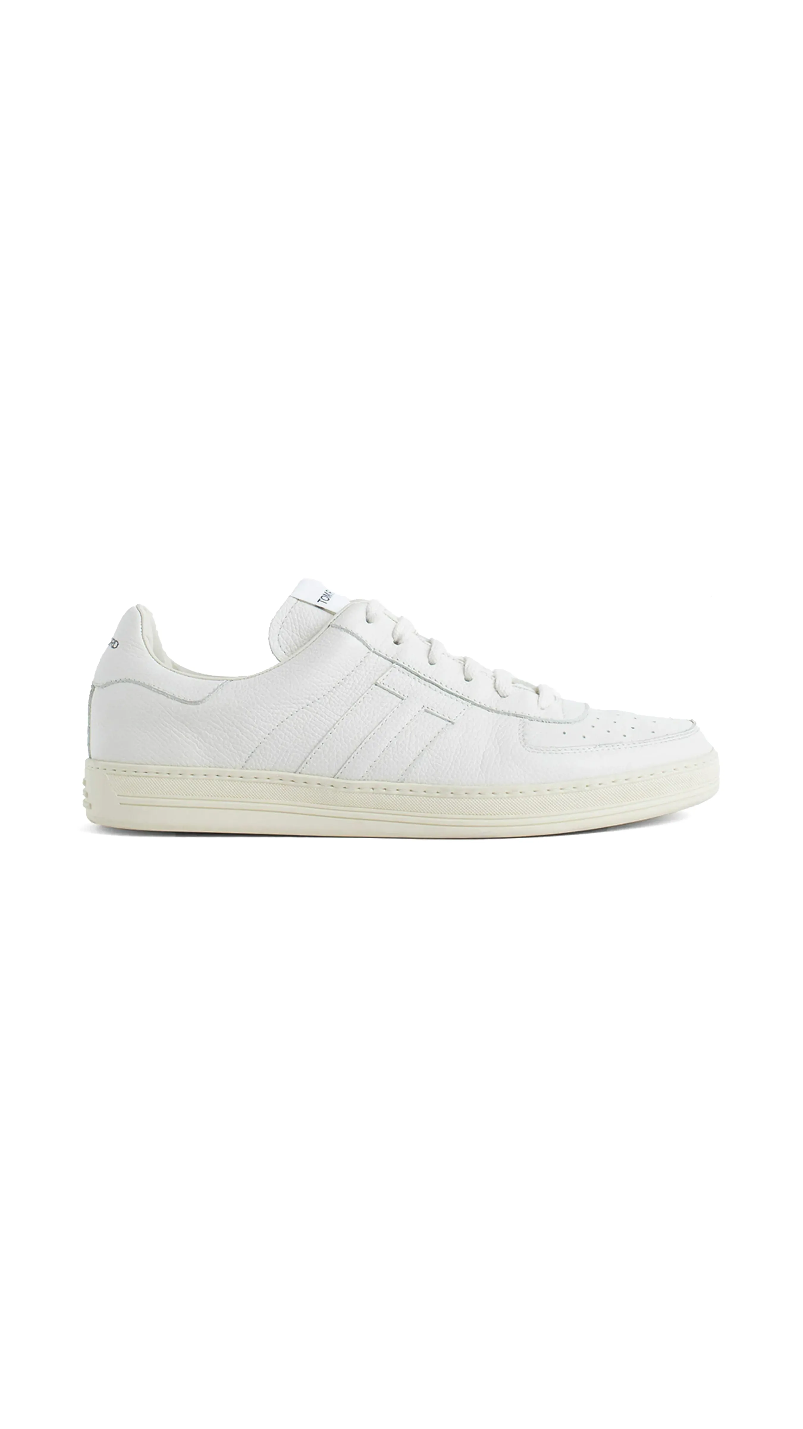 Grained Leather Radcliff Sneakers - White