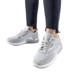 Gray glitter sneakers from Roganzuolo grey