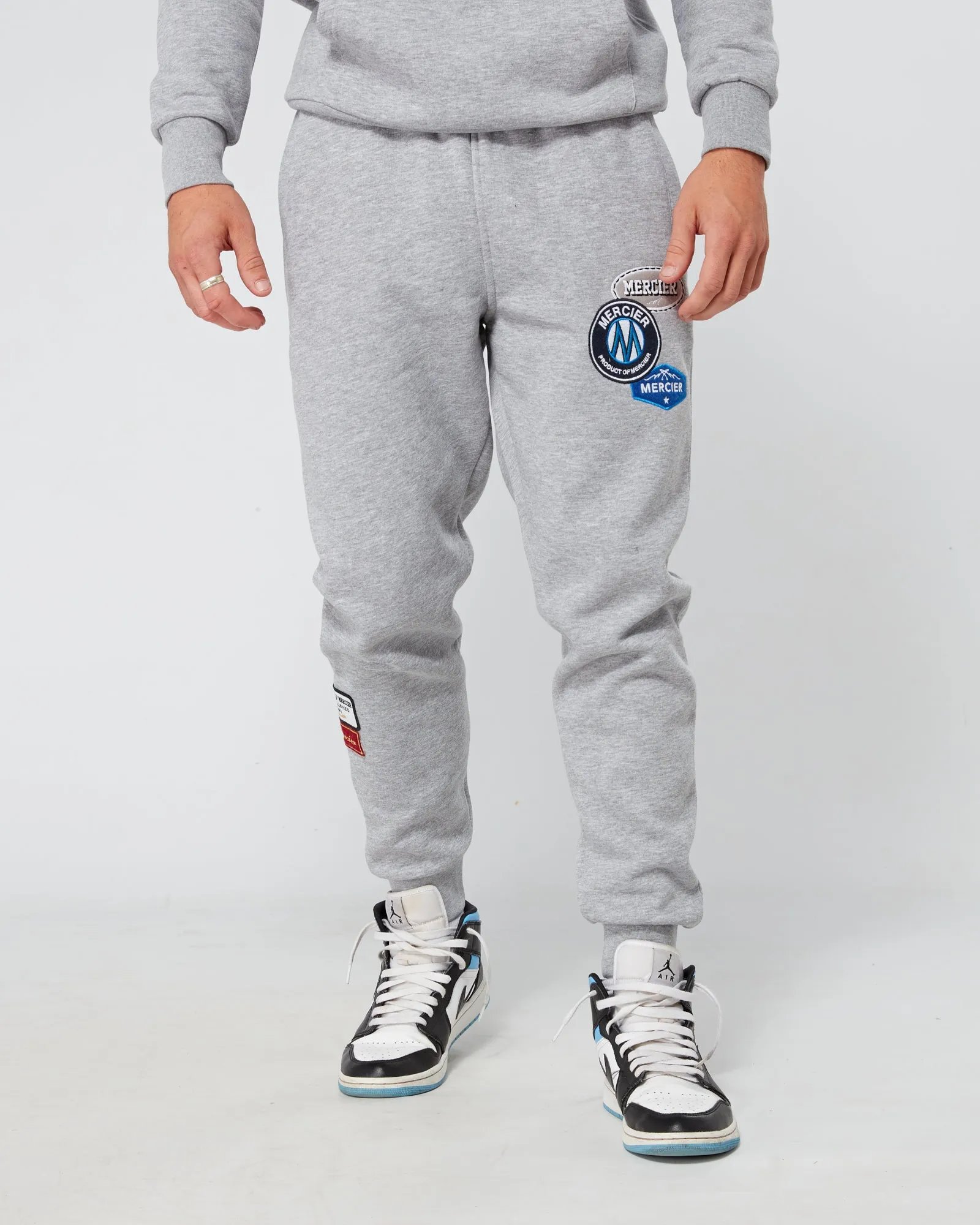 Grey Marl OG Badge Joggers