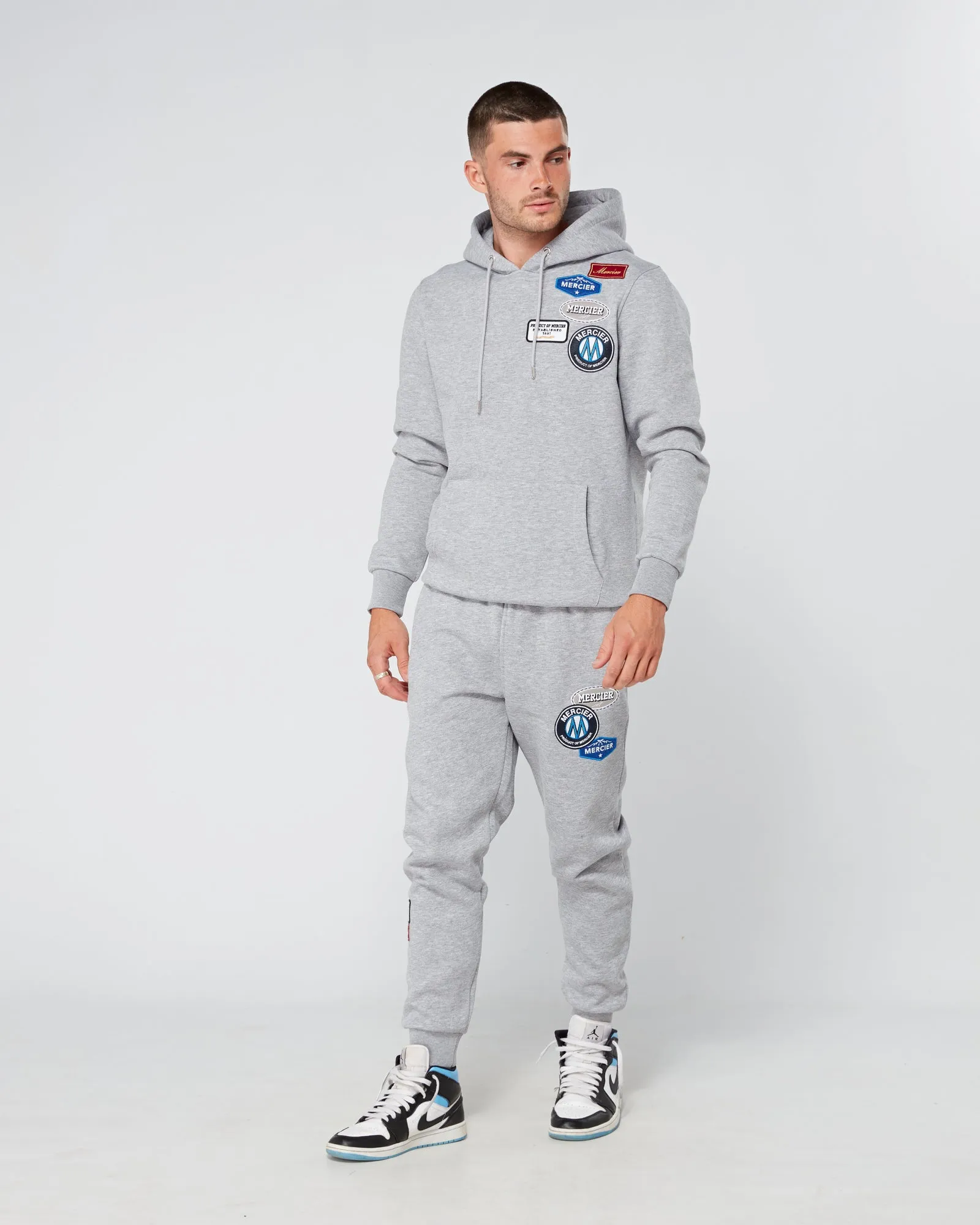 Grey Marl OG Badge Joggers