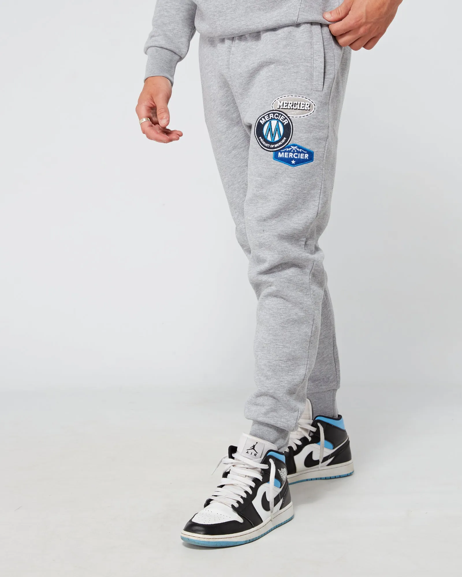 Grey Marl OG Badge Joggers