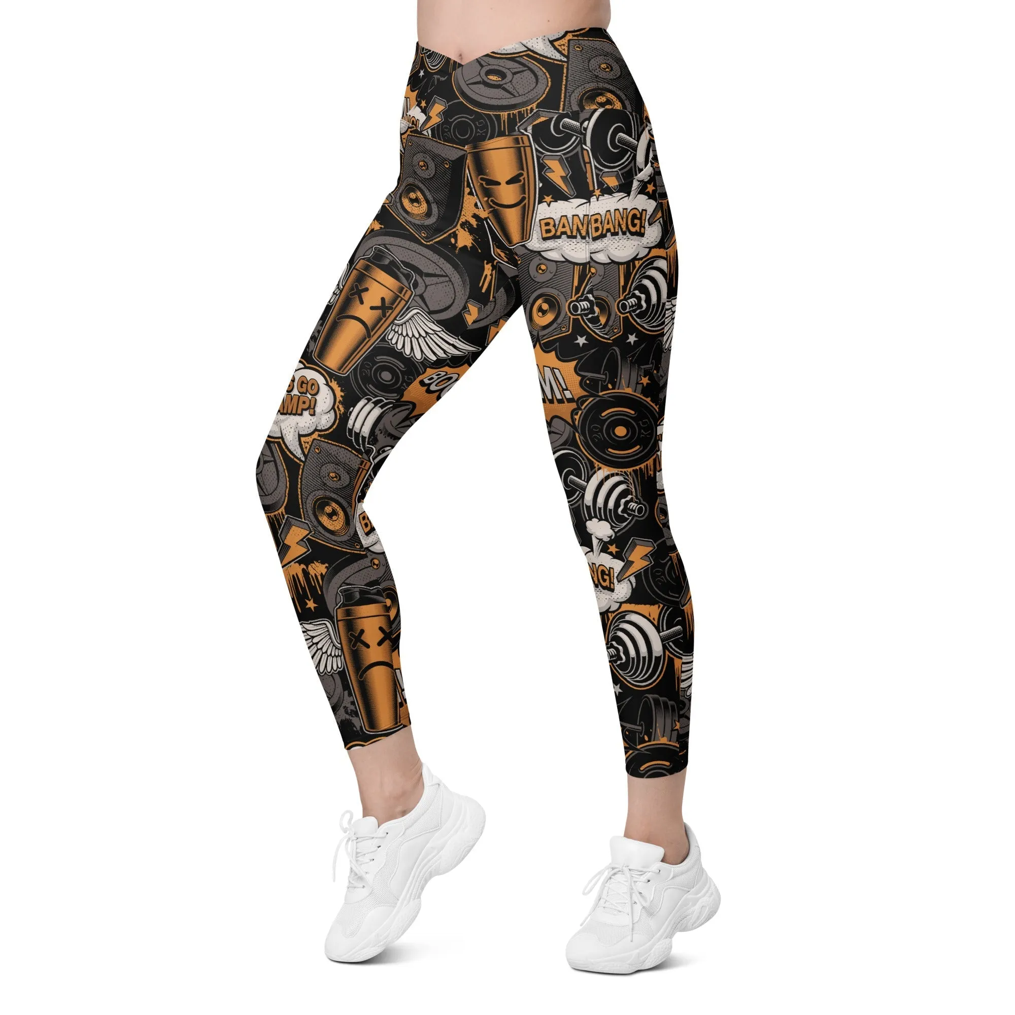 Gym Passion Crossover Leggings With Pockets