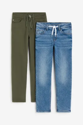 H&M 2-pack Relaxed Fit Denim Joggers