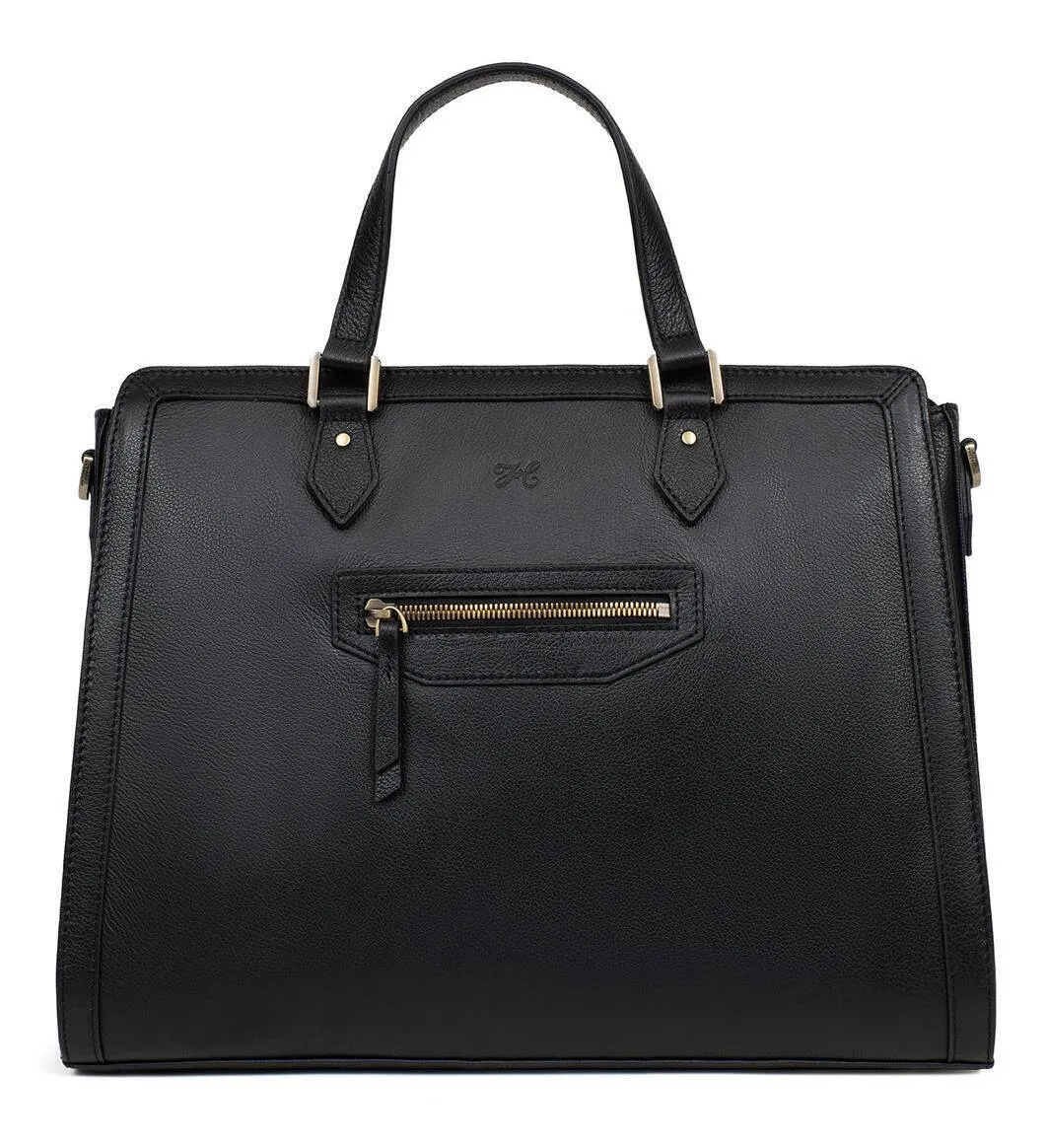 Handbag with 2 black cowhide leather handles 689674