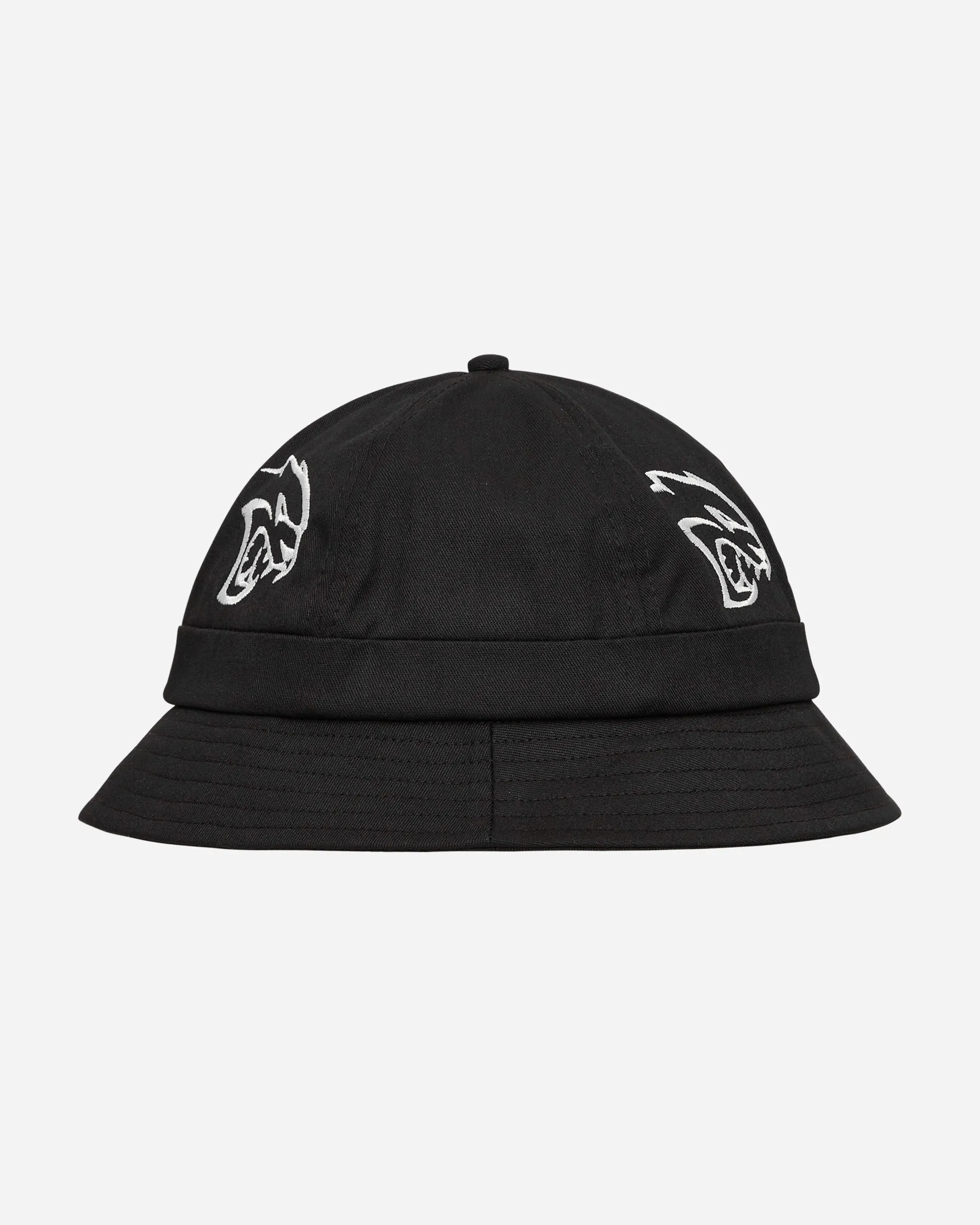 Hell Demon Embroidered Bucket Hat Black