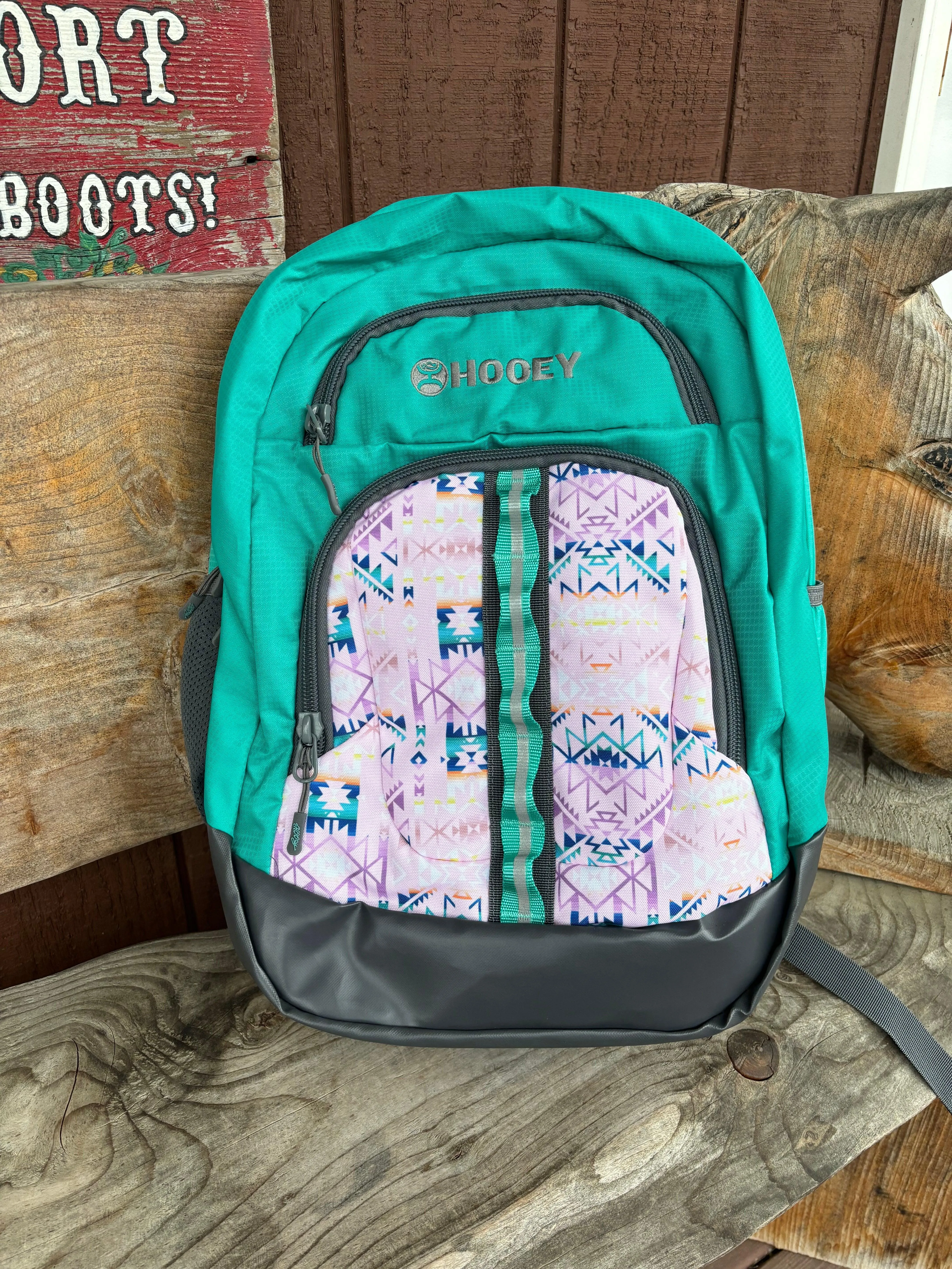 Hooey OX Turquoise Southwestern Aztec Print Backpack BP064TQPK