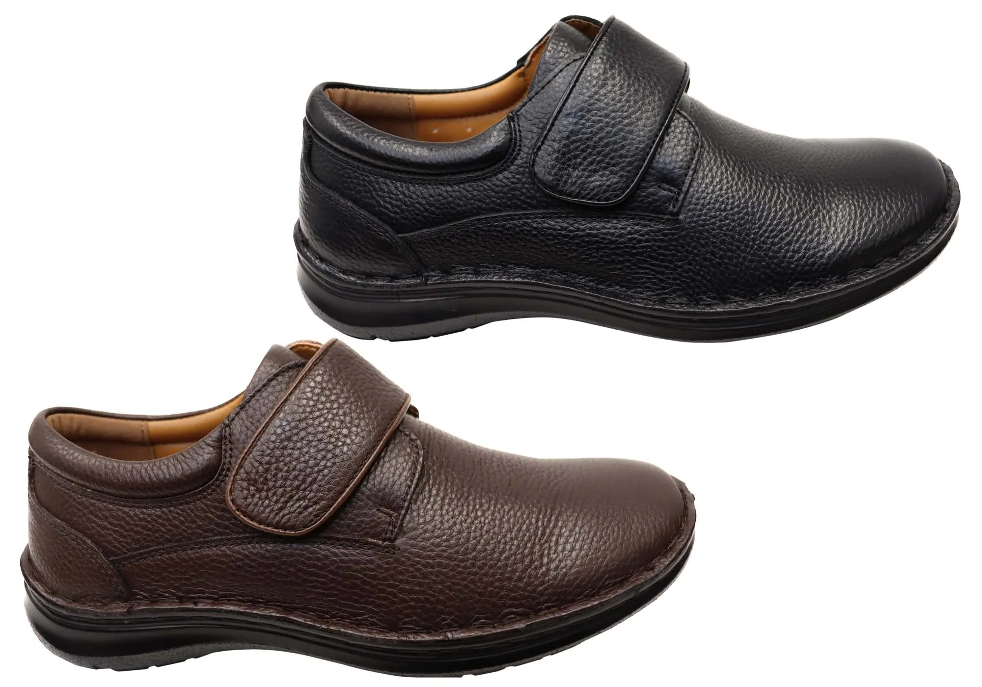 Hush Puppies Bloke Mens Comfortable Leather Triple Wide Fit Shoes