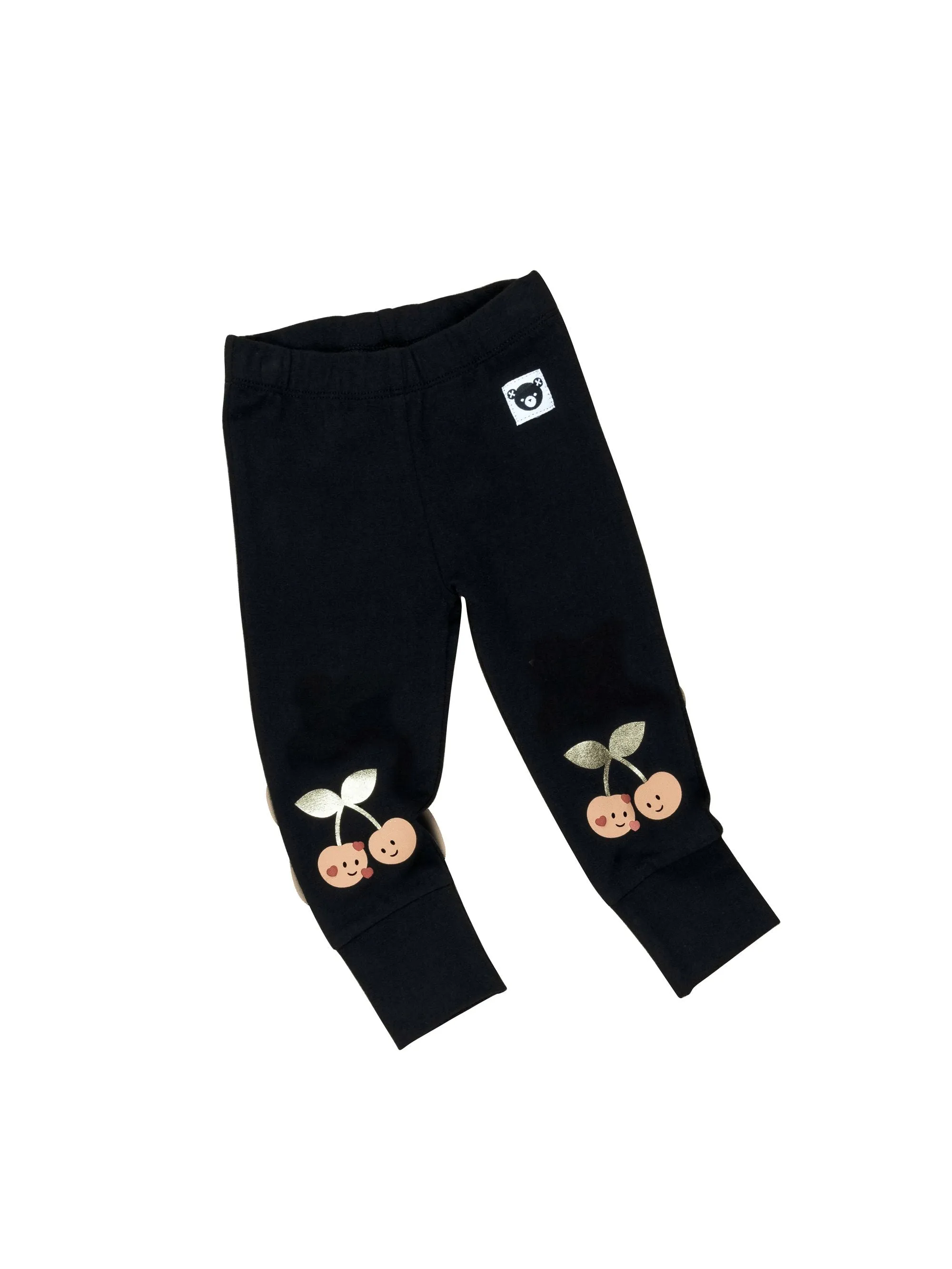 Huxbaby Cherry Knee Leggings | Black