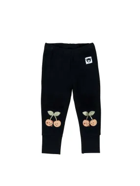 Huxbaby Cherry Knee Leggings | Black