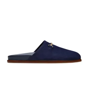 Hyusto   Quincy Slipper Dark Blue Suede