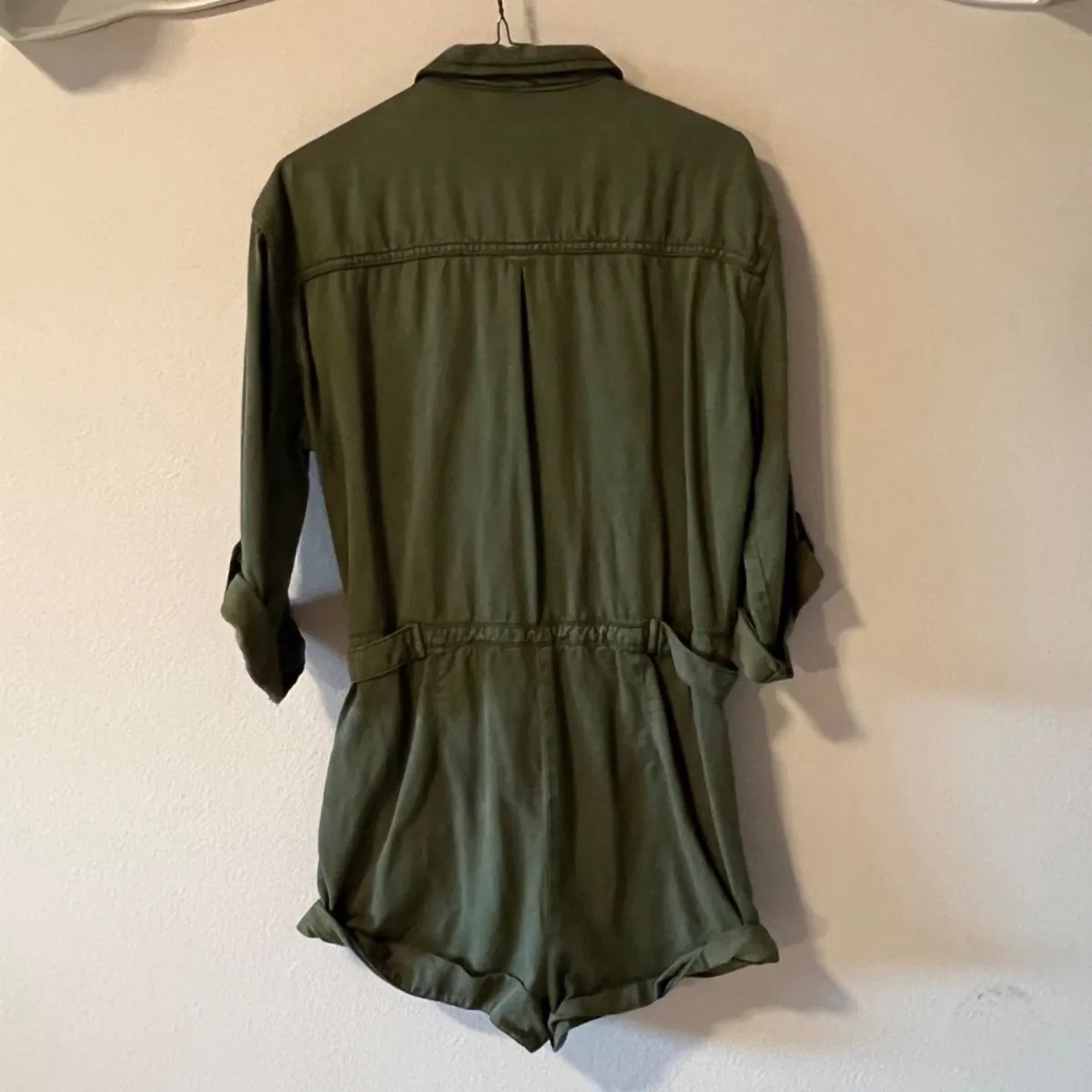 Isla Romper - Olive Twill