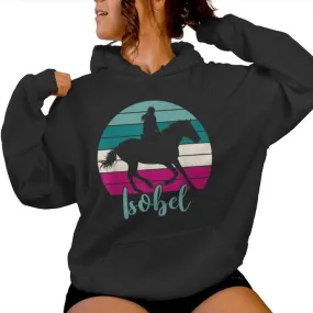 Isobel Equestrian Personalised Horse Girl Isobel Women Hoodie