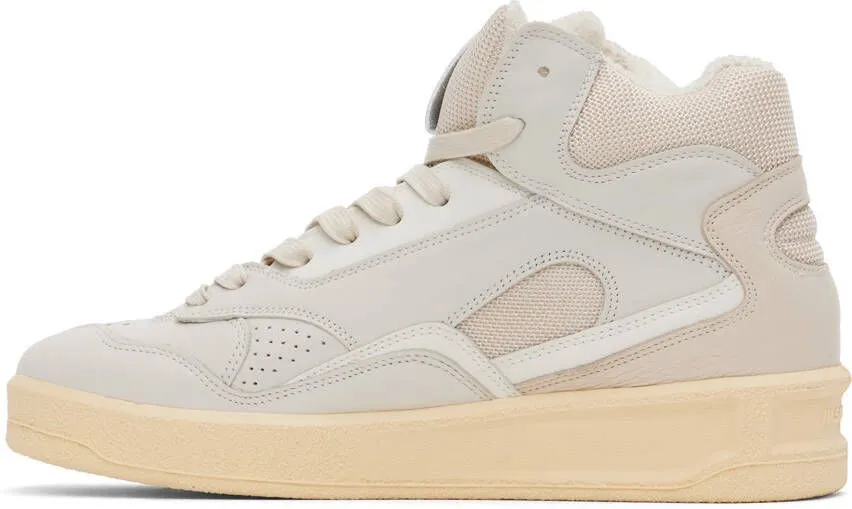 Jil Sander Beige High-Top Sneakers