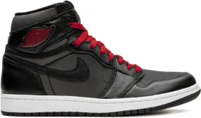 Jordan Air 1 Retro High OG Black Satin Gym Red sneakers