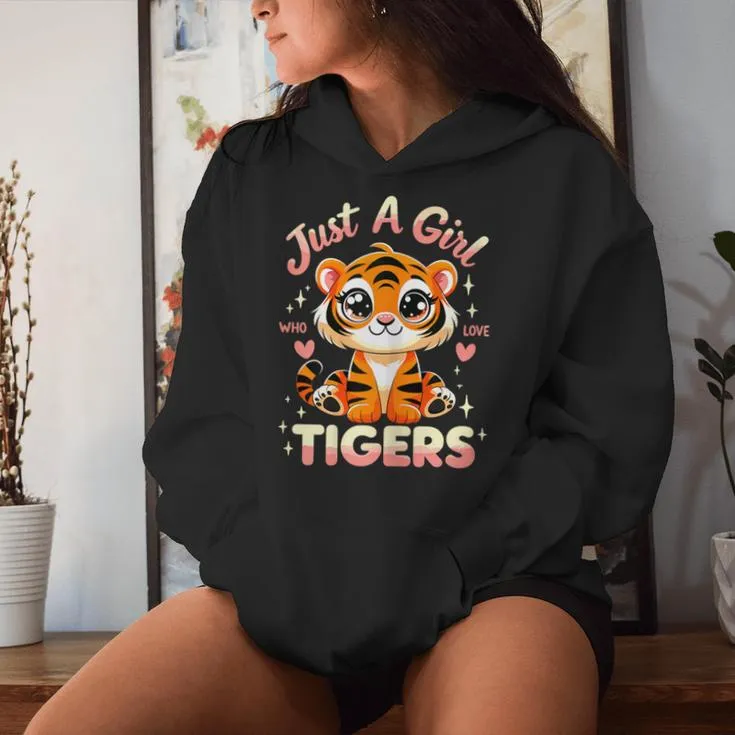 Just A Girl Who Loves Tigers Women Hoodie