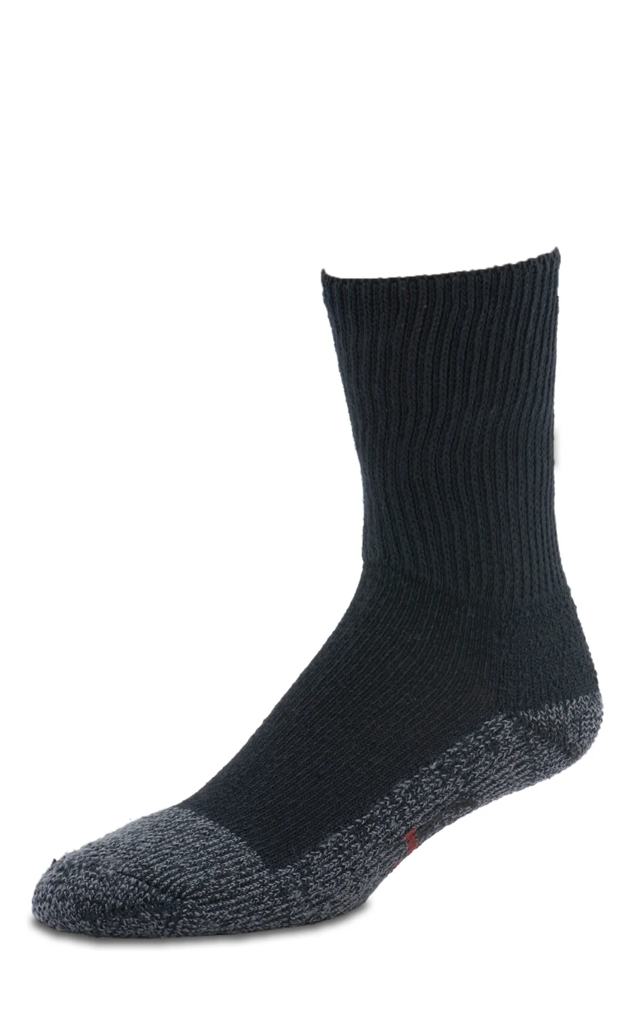 Justin Men's Black Half Cushion Cotton Crew with Odor Control 2Pk Steel Toe Boot Socks - XL