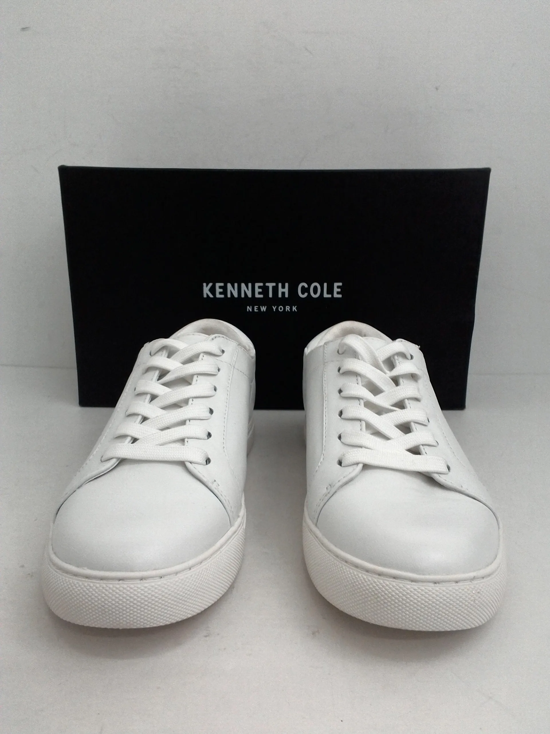 Kenneth Cole Women's Kam White Leather Sneakers Size 6 M