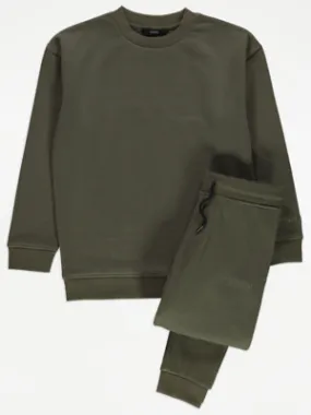 Khaki Un-Limited Division Sweatshirt and Joggers Set | Kids | George at ASDA