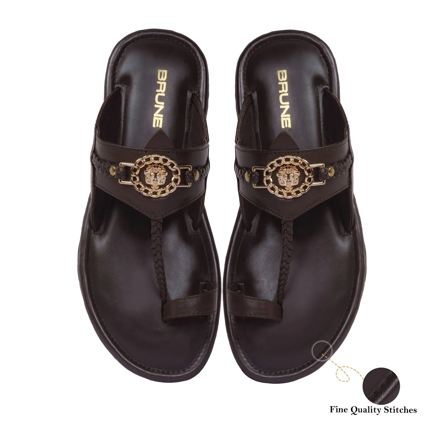 Kolhapuri Dark Brown Slipper