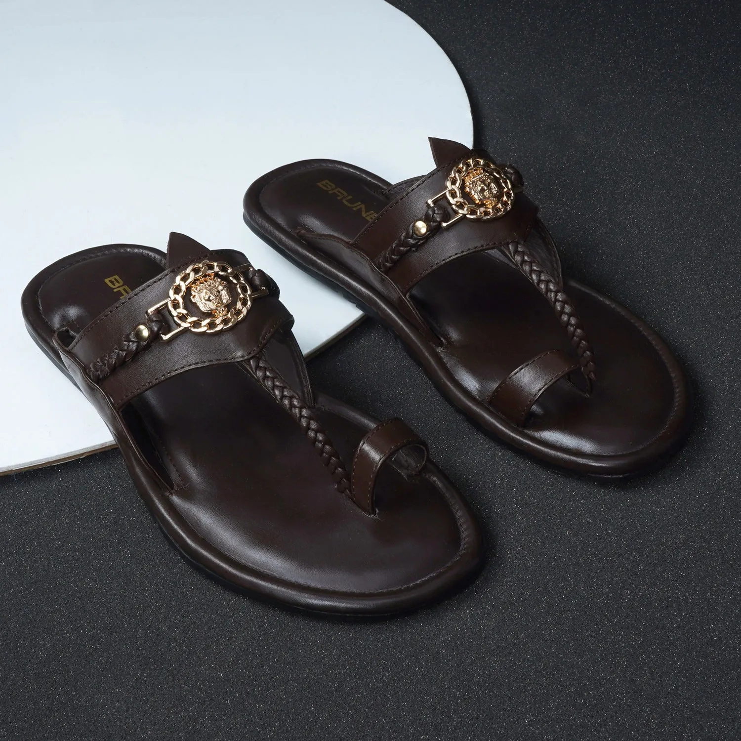 Kolhapuri Dark Brown Slipper