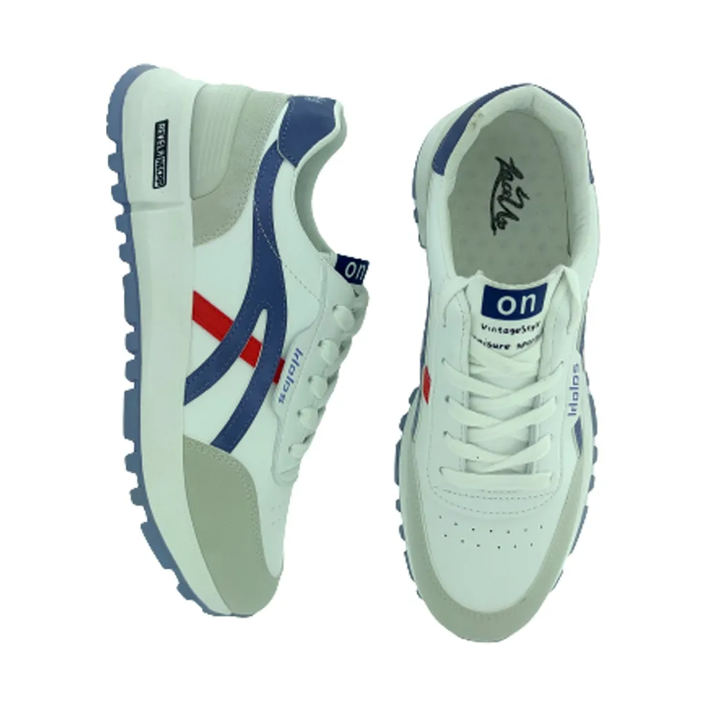 LACE UP JAH-XF-2024 WHITE BLUE MEN'S SNEAKERS