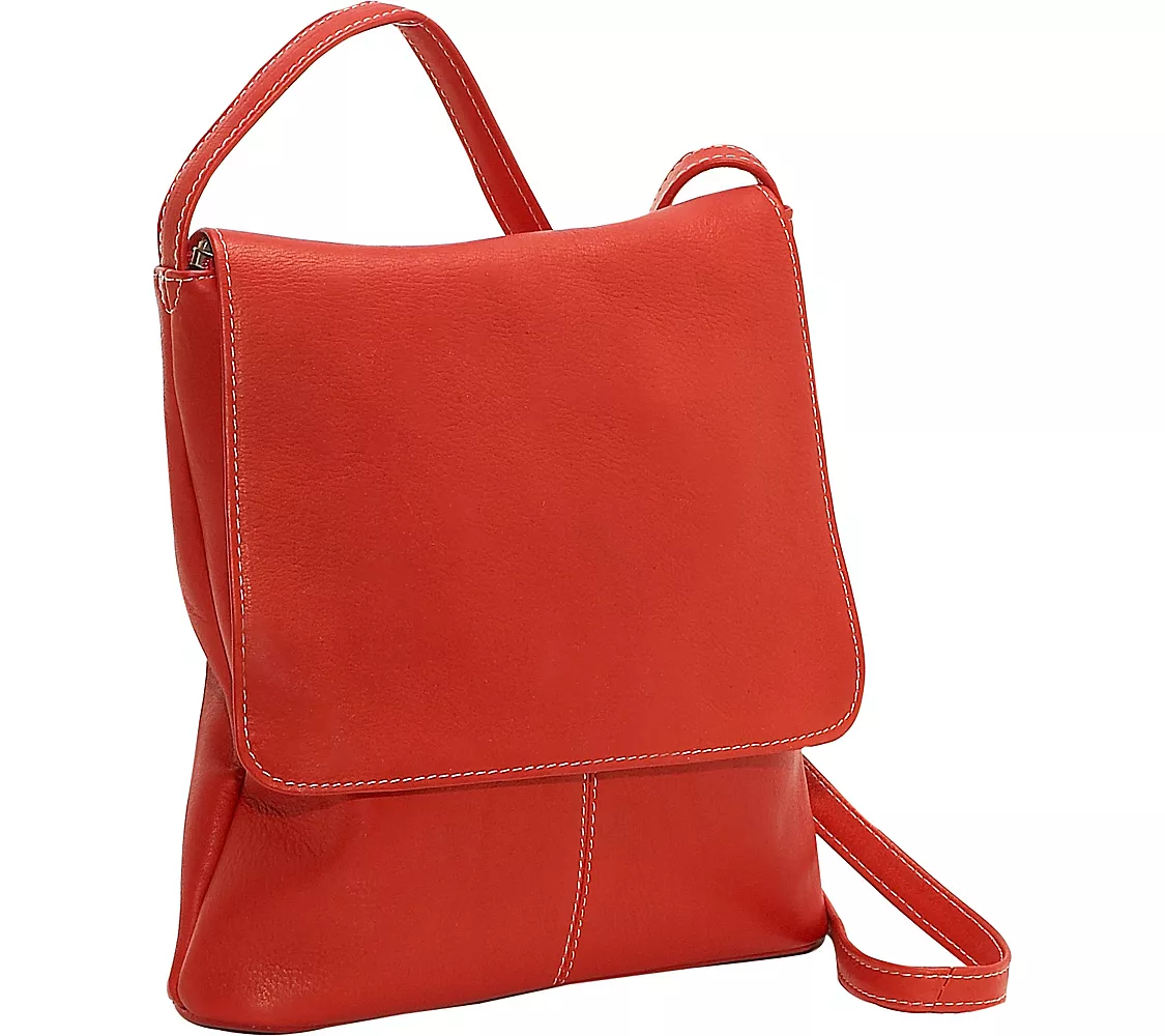 Le Donne Leather Vertical Large Flap-Over Bag