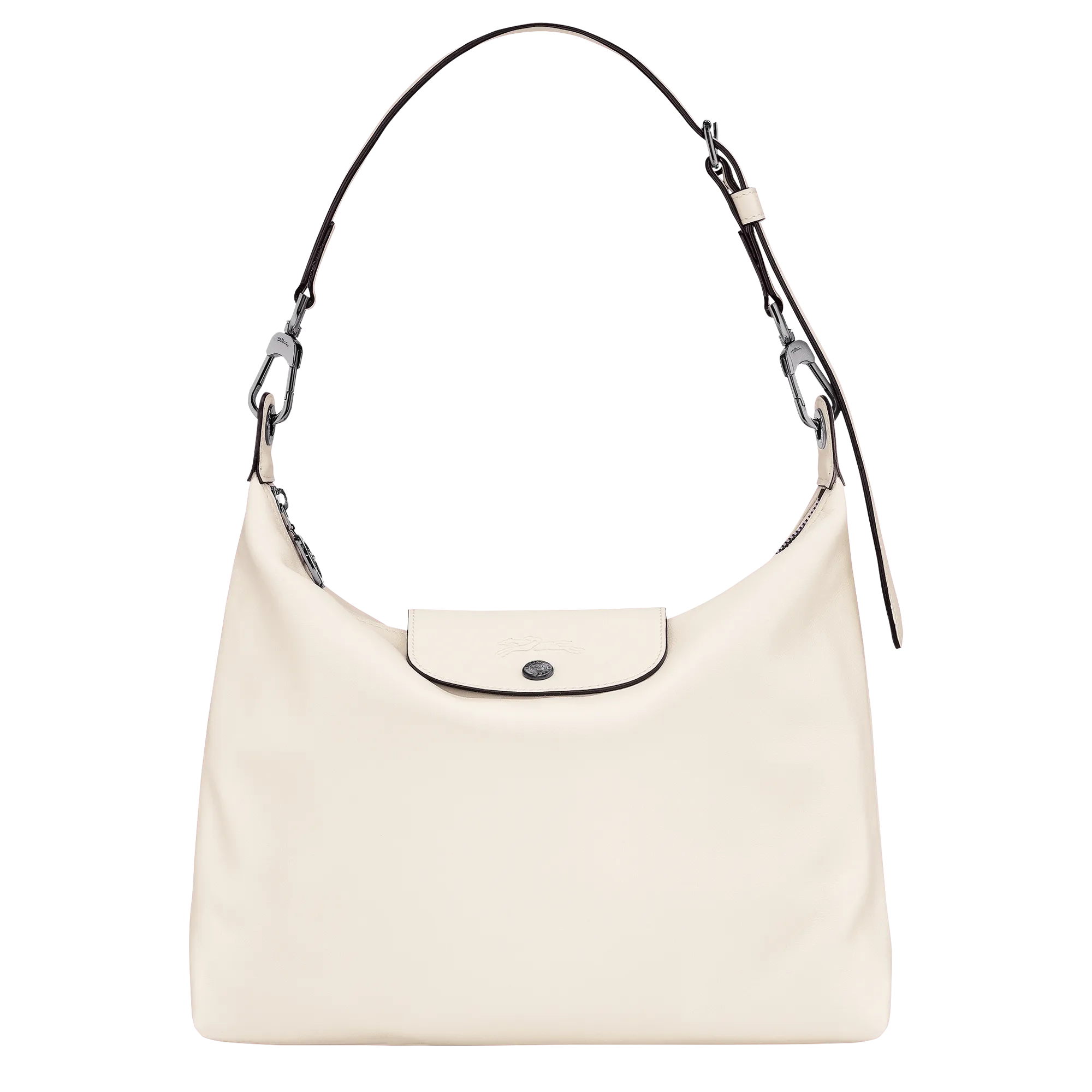 Le Pliage Xtra M Hobo bag Ecru - Leather