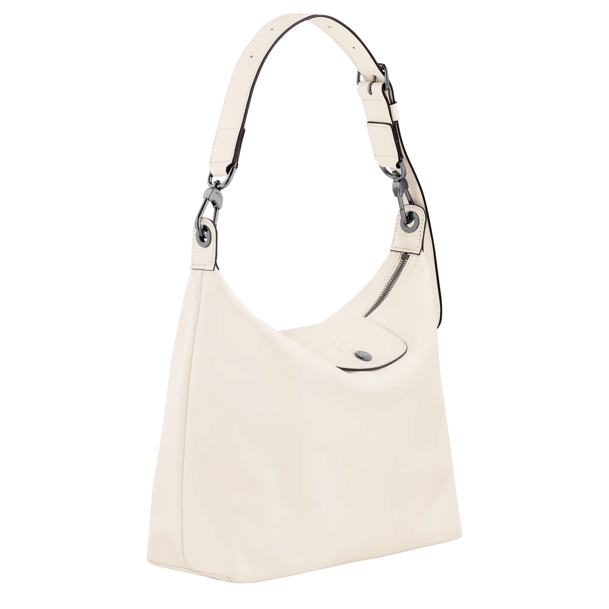 Le Pliage Xtra M Hobo bag Ecru - Leather