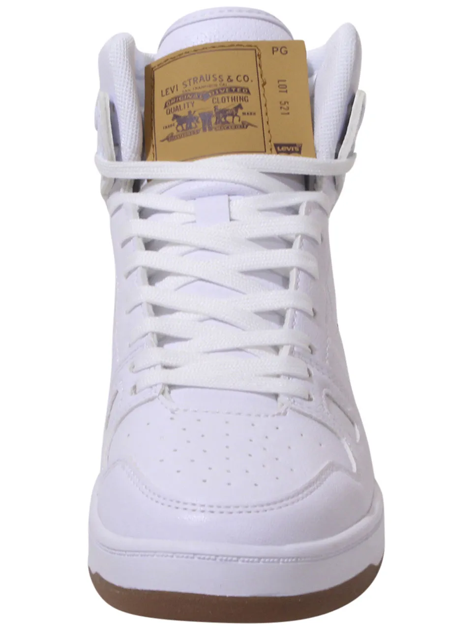 Levi's Men's 521-BB-HI-Pebbled-UL Sneakers High Top White/Gum Sz: 12 519708