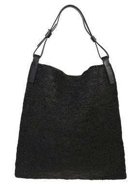 Liviana Conti    Liviana Conti Raffia And Leather Shoulder Bag