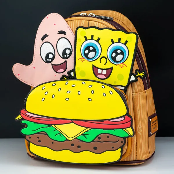 Loungefly x Nickelodeon SpongeBob Krabby patty Group Mini Backpack